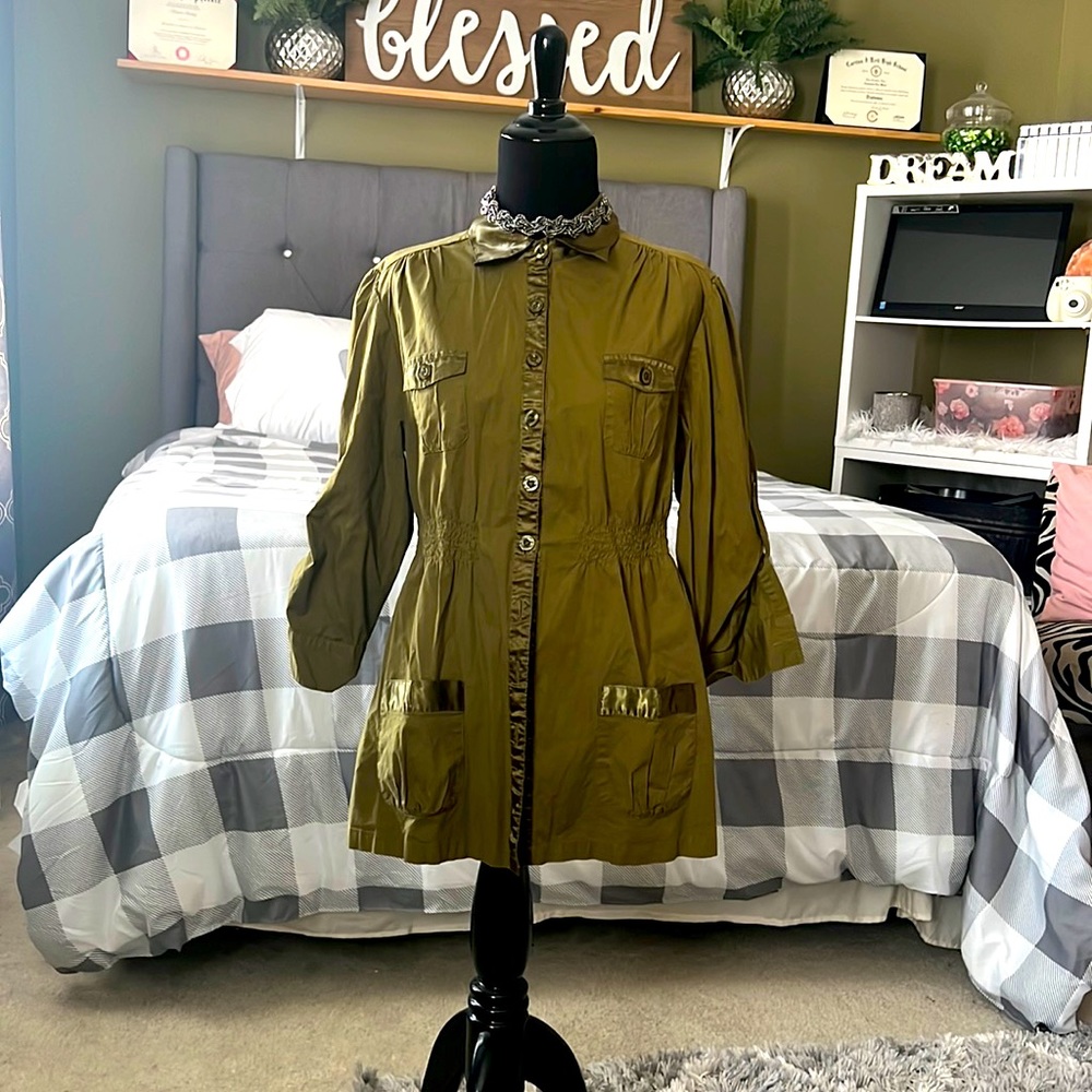 Army Green Button Down